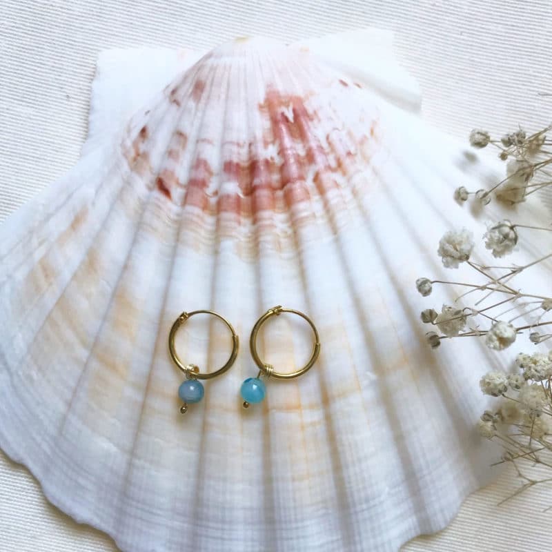 Pendientes Ágata Azul